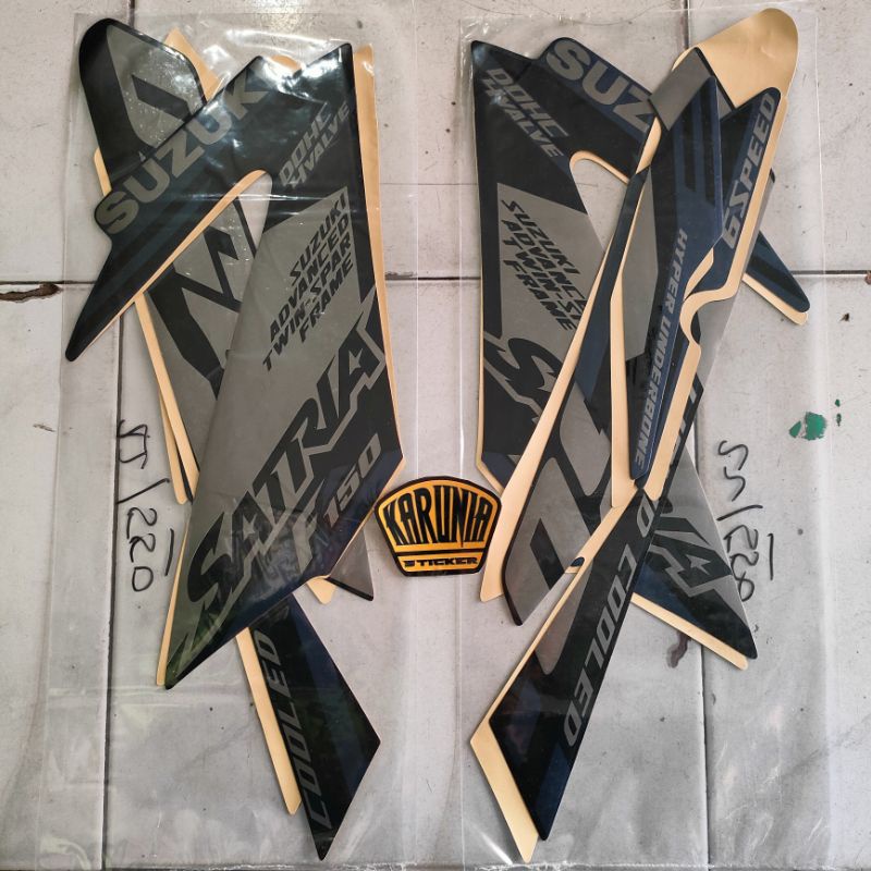 STRIPING STICKER SATRIA F 2022 STRIPING SATRIA FU TERBARU STICKER SATRIA FI 2022 BIRU HITAM