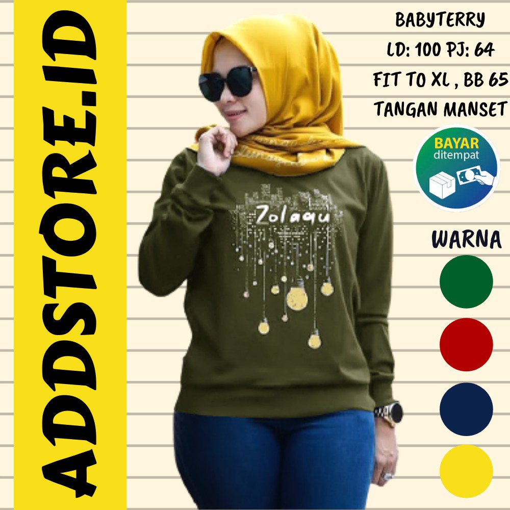 AD11 Baju Kaos Atasan Wanita Lengan Panjang Cewek Dewasa AD11 Baju Kaos Atasan Wanita Lengan Panjang Cewek Dewasa