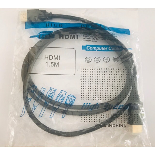 KABEL HDMI 1.5M HITAM STANDART MURAH 1.5 METER