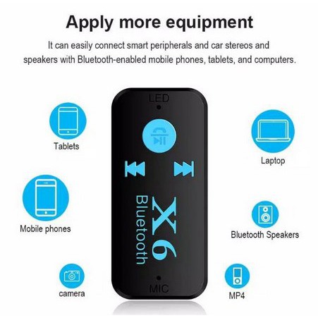 Receiver Bluetooth Wireless Audio Musix X6 Bluetooth Mobil X6 Bisa Memory Card