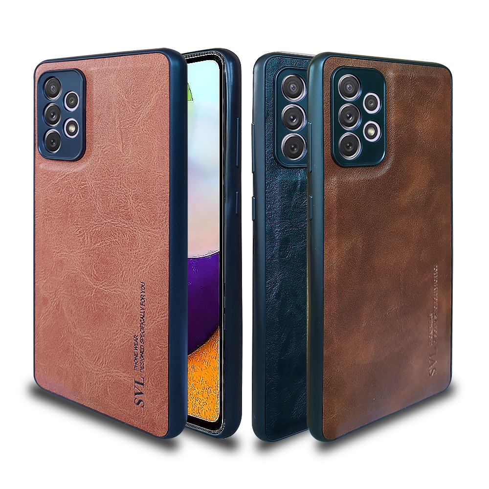 Casing untuk Samsung A72 / A52 / A32 4G / A32 5G Case SVL leather Casing Kulit Slim