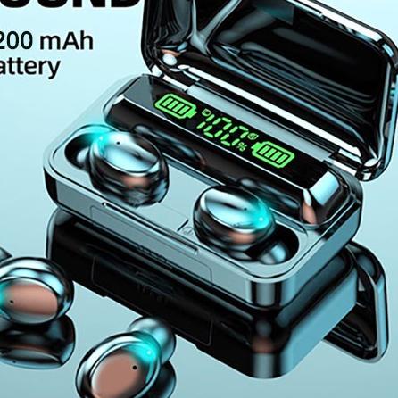 () F9-6 Headset Bluetooth 2200mah Power Bank TWS with Mic 12D Bass Stereo Handset Water Proof Earbud