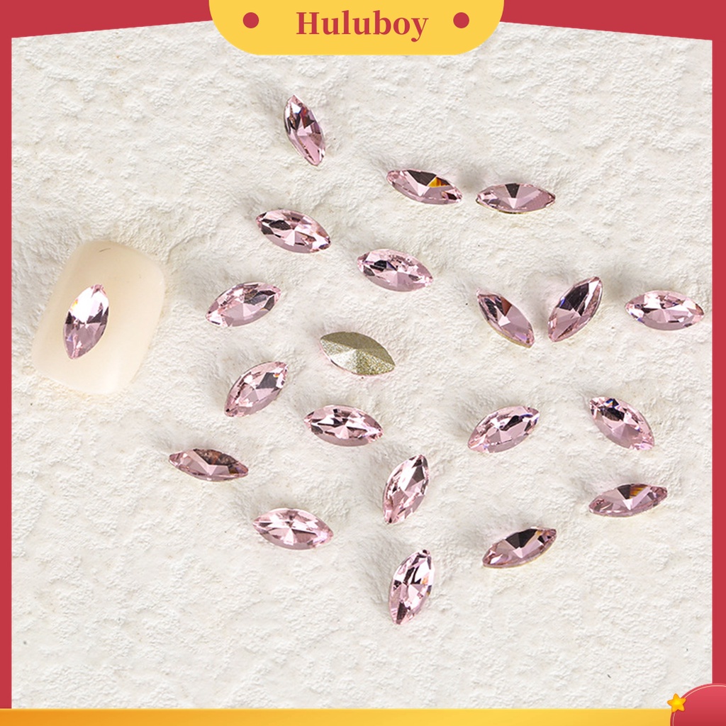 Huluboy Huluboy♡ 10pcs Kristal Imitasi Warna Pink Untuk Dekorasi Nail Art