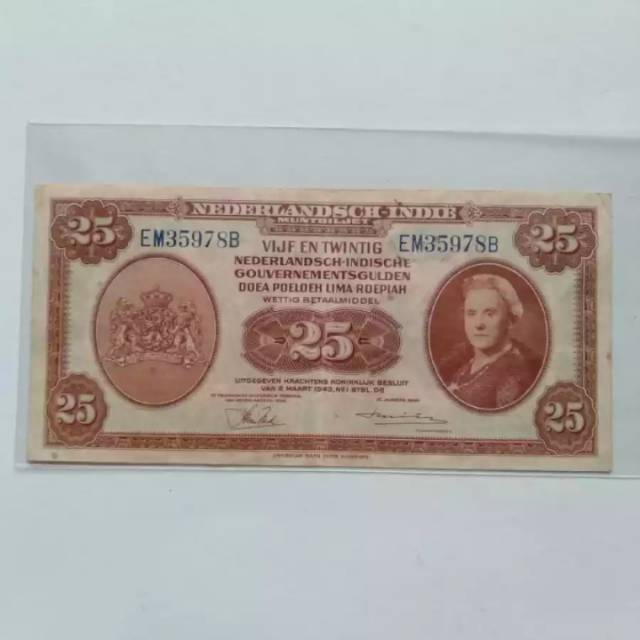 uang Kuno 25 Gulden nica jmn belanda kondisi bagus