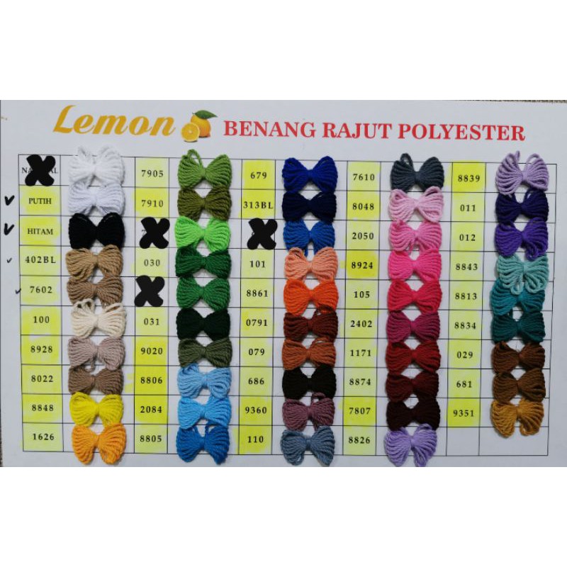 BENANG RAJUT POLYESTER(Lemon)