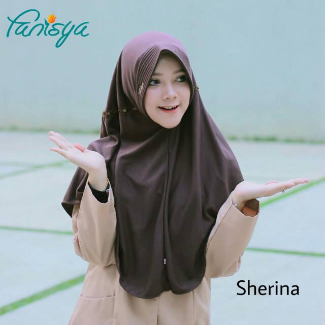 Bergo sherina coklat