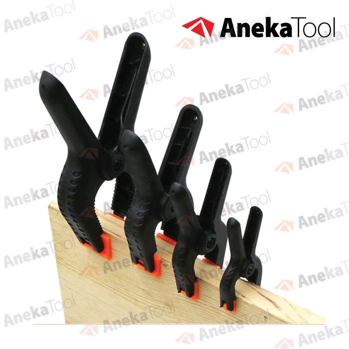 A Spring Clamp 2&quot; 3&quot; 4&quot; 6&quot; 9&quot; - Nylon - Alat Penjepit Kayu Besi Catok