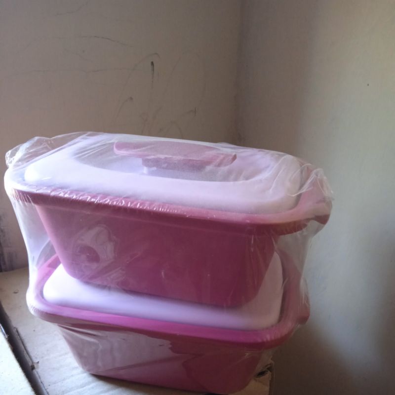 wadah sayur penyimpanan makanan wadah lauk pauk wadah tutup serbaguna isi 2