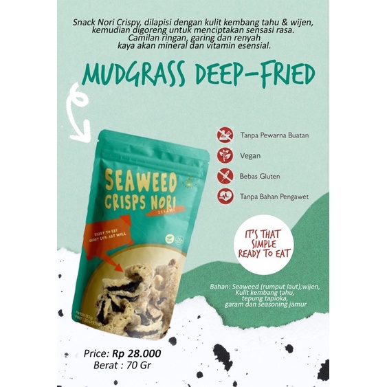 

Nori seaweed crispy vegetarian/ Rumput laut Nori vegan