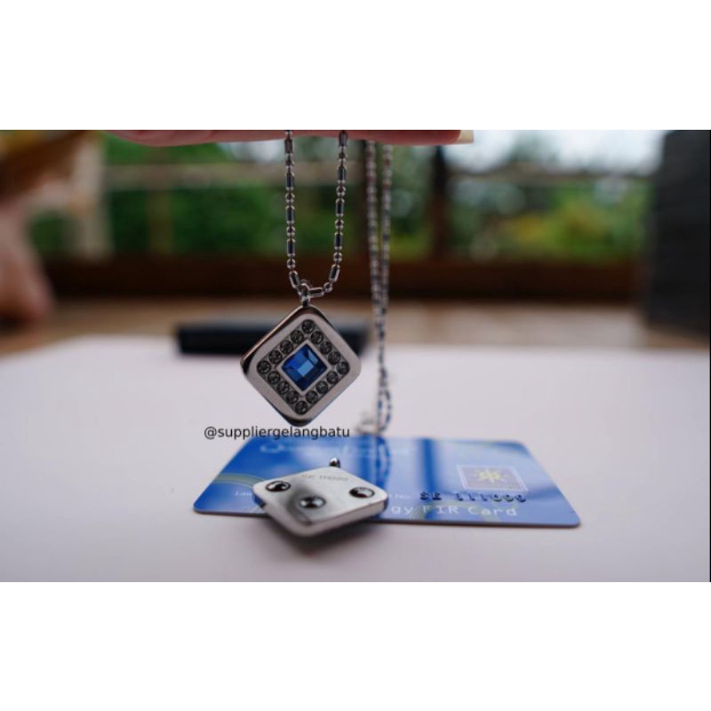 Kalung Kesehatan Terapi Asli - Quantum pendant asli - kalung kesehatan bio energi - kalung kesehatan liontin kotak biru safir