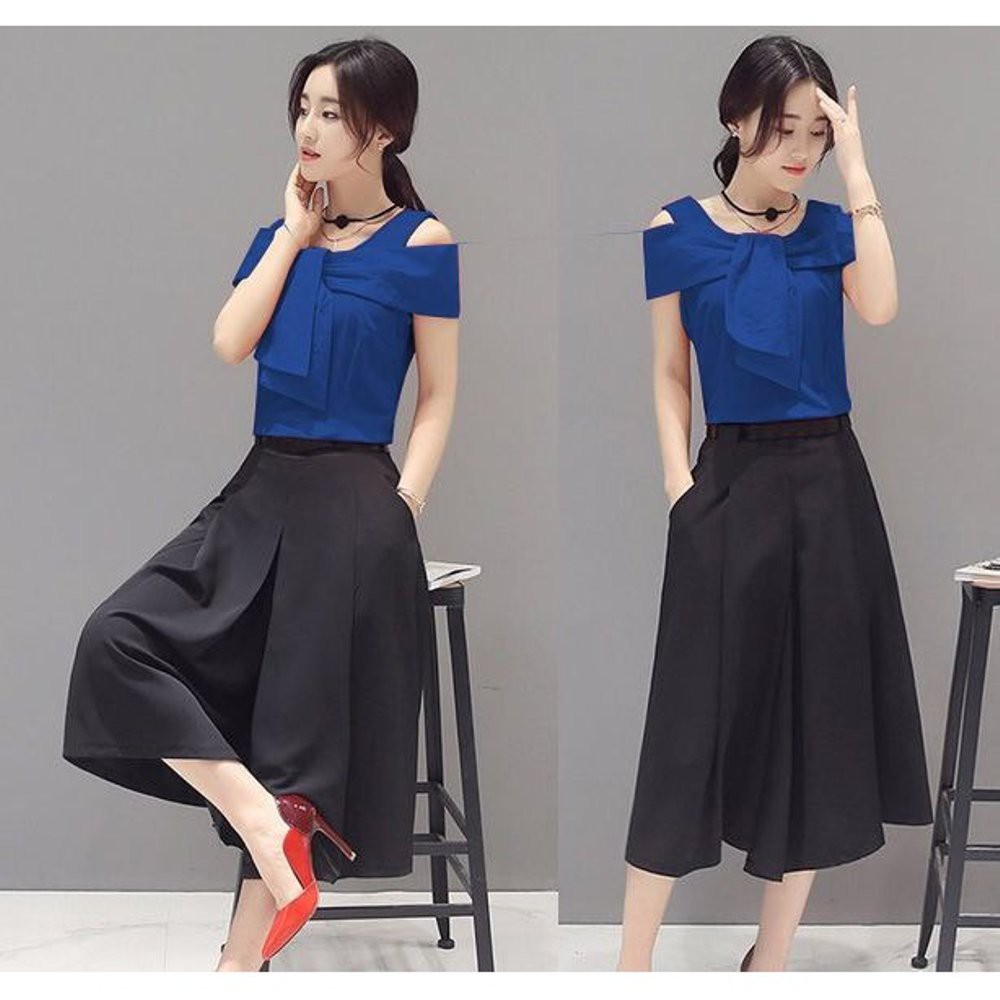 Vshop91jkt - Set Rample sabrina Setelan Wanita Setelan Cewek Setelan remaja Baju setelan