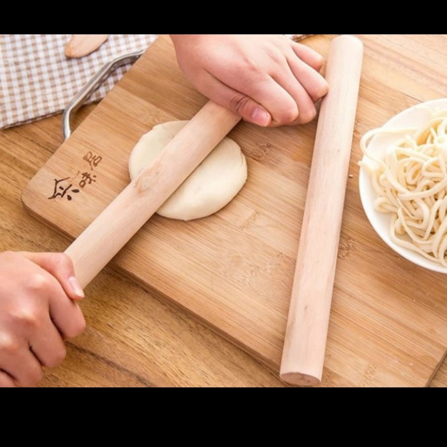 Roller penggiling adonan kue fondant Rolling pin kayu tanpa handle peralatan dapur peralatan baking