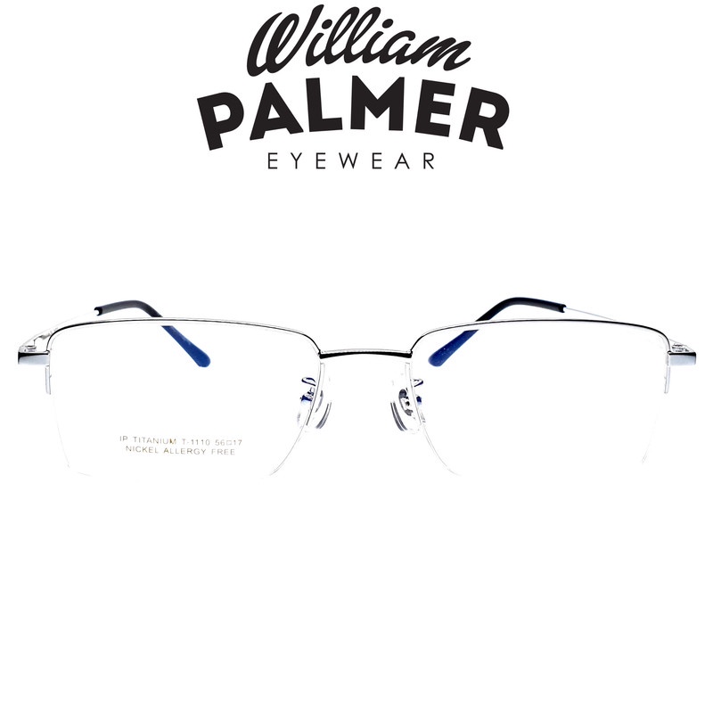 William Palmer Kacamata Pria Wanita Titanium 1110  Silver