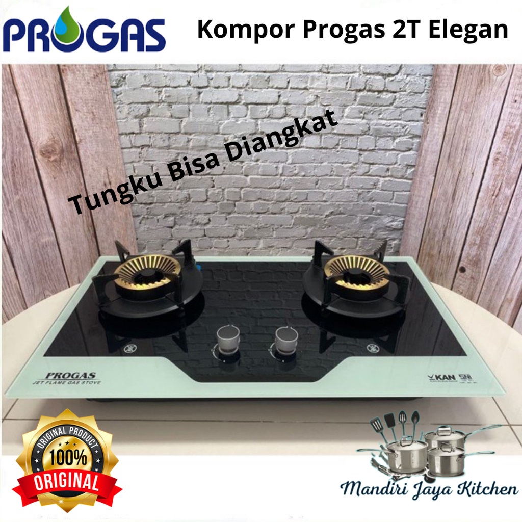 Kompor Tanam PROGAS 2 Tungku ELEGAN/Tungku Bisa di Angkat