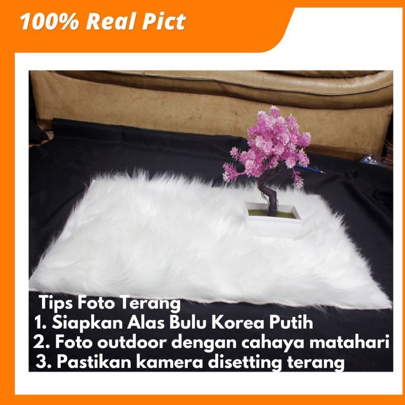 TAPLAK MEJA BULU 60x50 | TAPLAK BULU | ALAS FOTO PRODUK | ALAS BULU | KARPET BULU KOREA | ALAS BULU 
