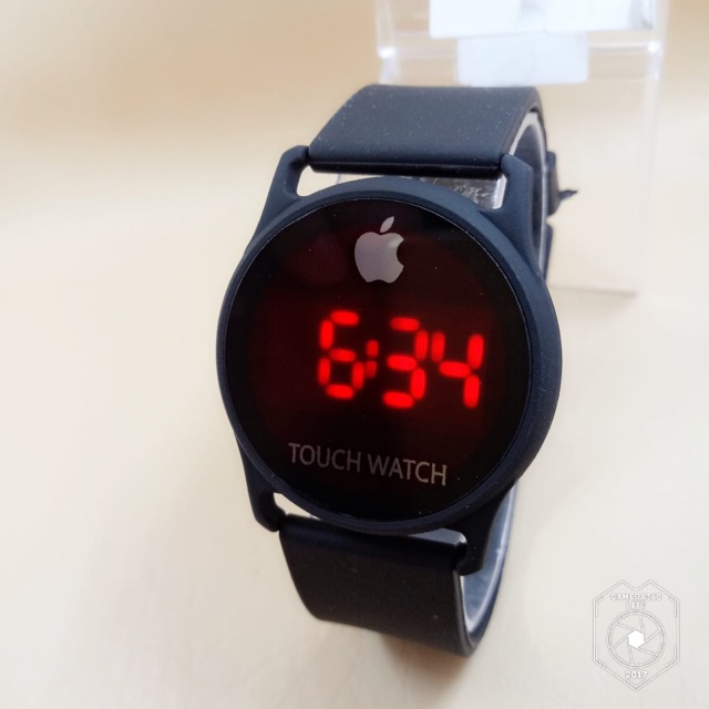 Jam Tangan Unisex Iphone led touchscreen bulat karet