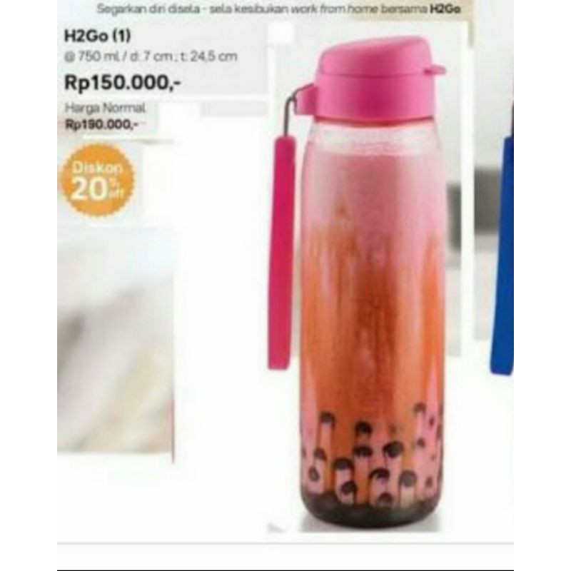 Botol crystal pink (H2go pink)