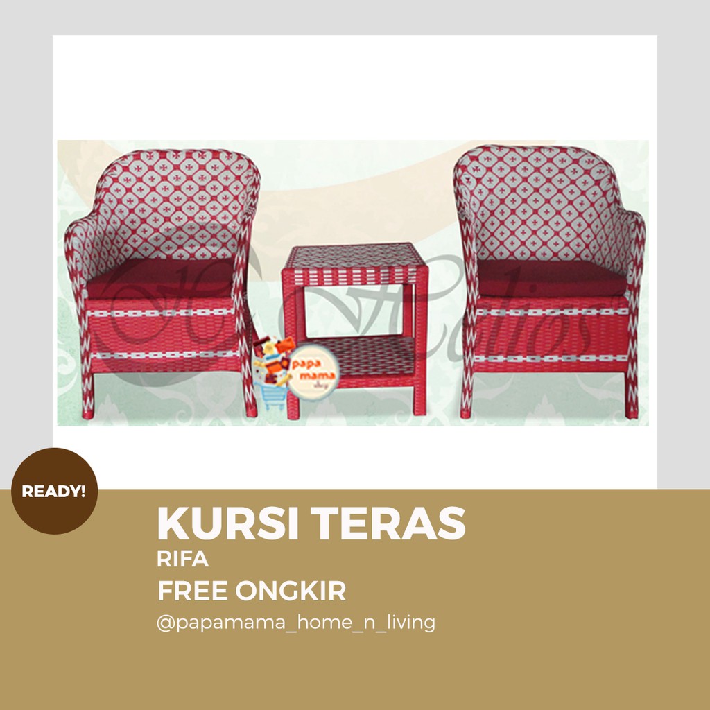 Kursi Rotan Sintetis Murah - Kursi Tamu Rotan - Kursi Teras Fullset Teras Rifa - Medan