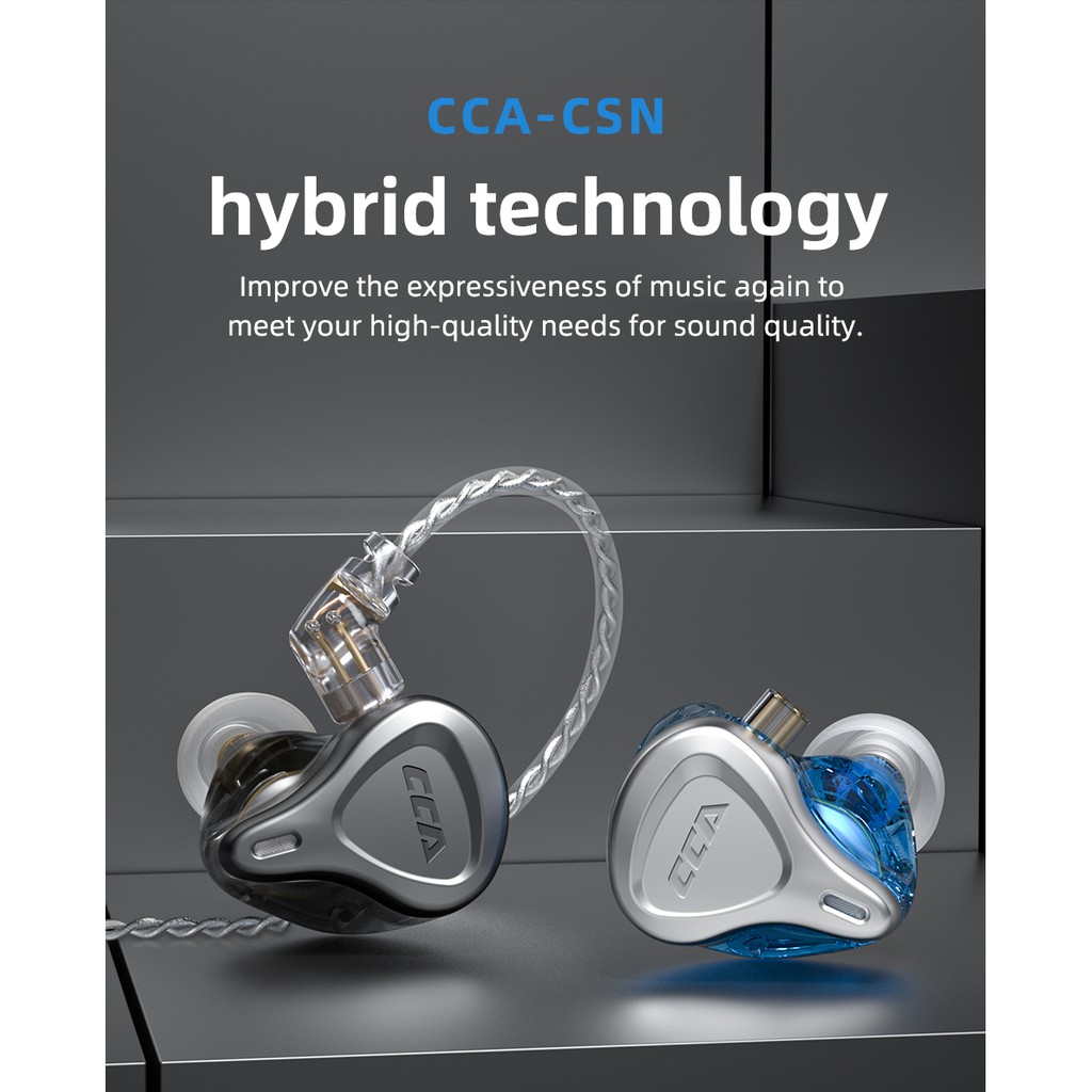 CCA CSN Hybrid Dual Driver Basshead Earphone with MIC