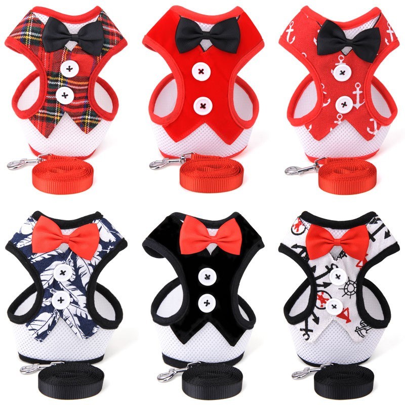 Harness Bow Tie Pita Untuk Anjing Kucing Kelinci