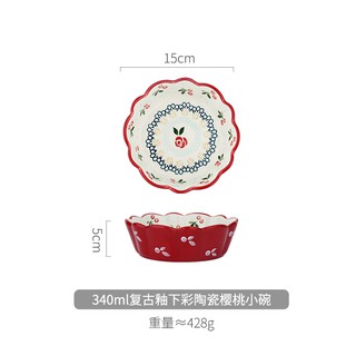 Mangkok Keramik Warna Merah Cherry untuk Salad Buah Mangkok Keramik Warna Merah Cherry untuk Salad Buah