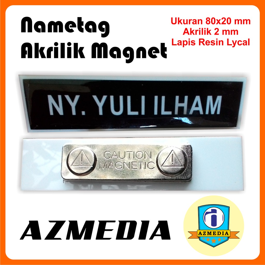 Jual Name Tag Papan Nama Akrilik Magnet Kab Bandung Barat Fb Percetakan Tokopedia