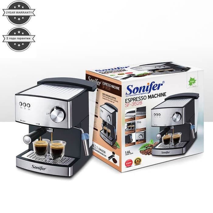 Sonifer SF-3528 Mesin Kopi Espresso dan Cappuccino Sonifer Kapasitas 1.6 Liter