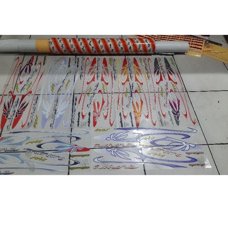 Siap Kirim.. STRIPING MIO AMORE BUNGA transparan mio sporty / mio smile  . bahan max decal