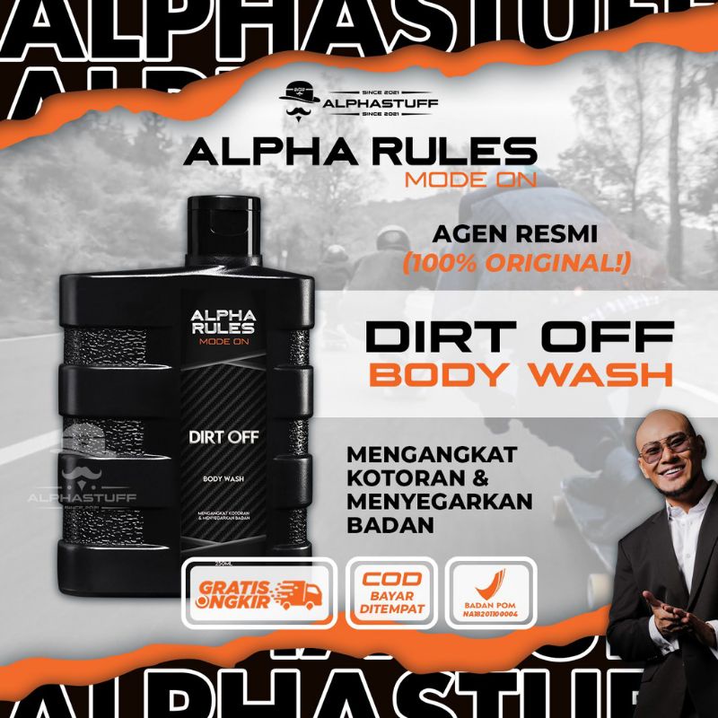 AlphaRules Dirt Off ORIGINAL Sabun Mandi Cair Alpha rules Perawatan Tubuh Pria Body Wash