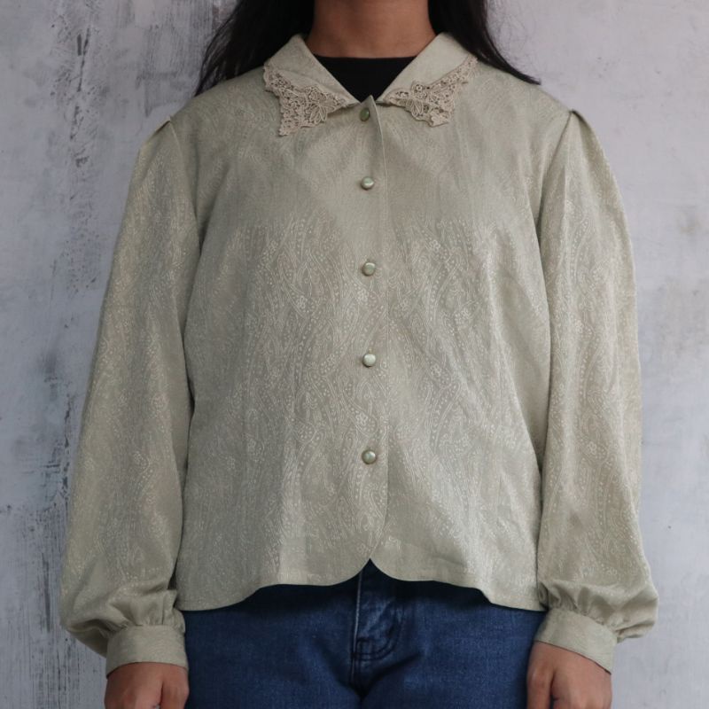 Kemeja vintage 90's, thrift sudah di laundry