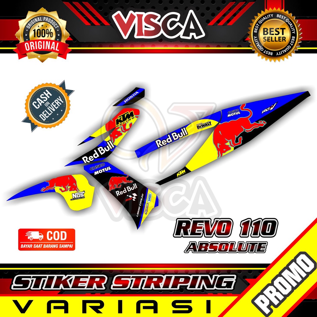 Striping Revo Absolute - Sticker Striping Variasi Lis Revo Absolute - Striping Hologram Revo Absolut