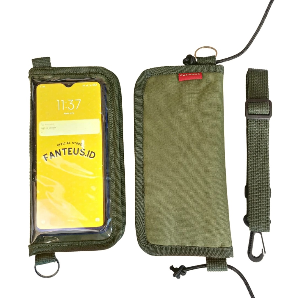 Tas Selempang Hp Mini Sako Hanging Fold Wallet Dompet Hp &amp; Kartu