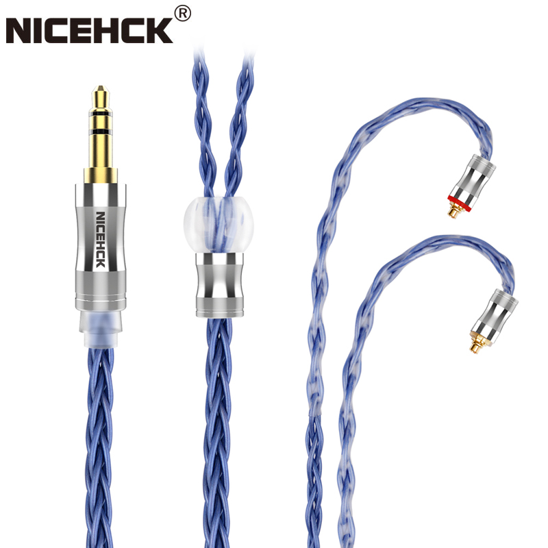 Nicehck Kabel Earphone Pengganti 8 Core 6n Litz Occ 3.5 / 2.5 / 4.4mm Mmcx / Qdc / 0.78mm 2pin Mk-10 St-3