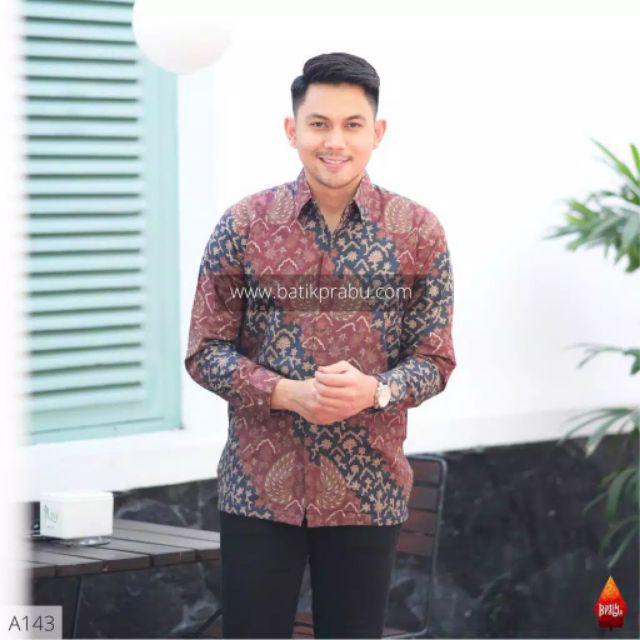 Kemeja Batik Prabu Bahan Katun Baturaden Reguler Fit A143