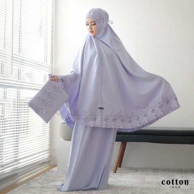 Cotton Inch - Attaya Mukena Khadijah - All Size, Merah Muda