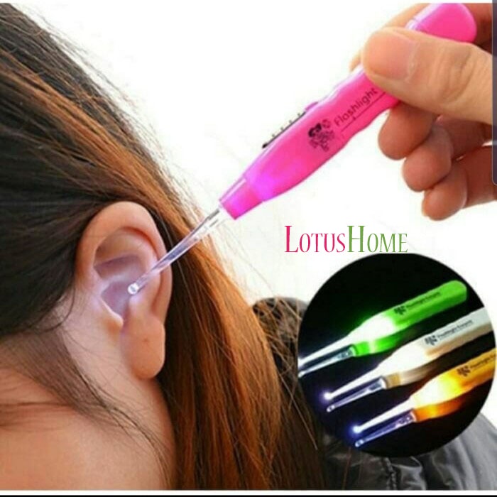 Pembersih Telinga LED Lampu / Earpick Flashlight / Korek Kuping Lampu Anak