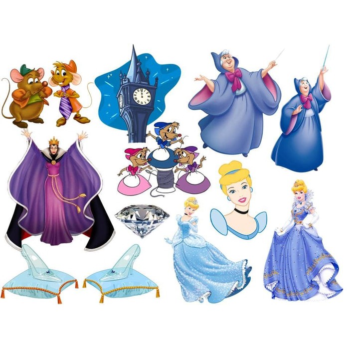 Kertas Cliparts - Cinderella Design (57pcs)