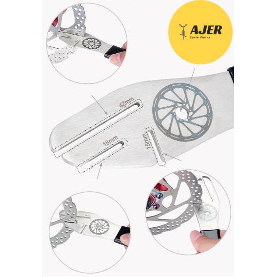 Alat kunci Setel stel rotor cakram sepeda bengkok disc brake truing tool