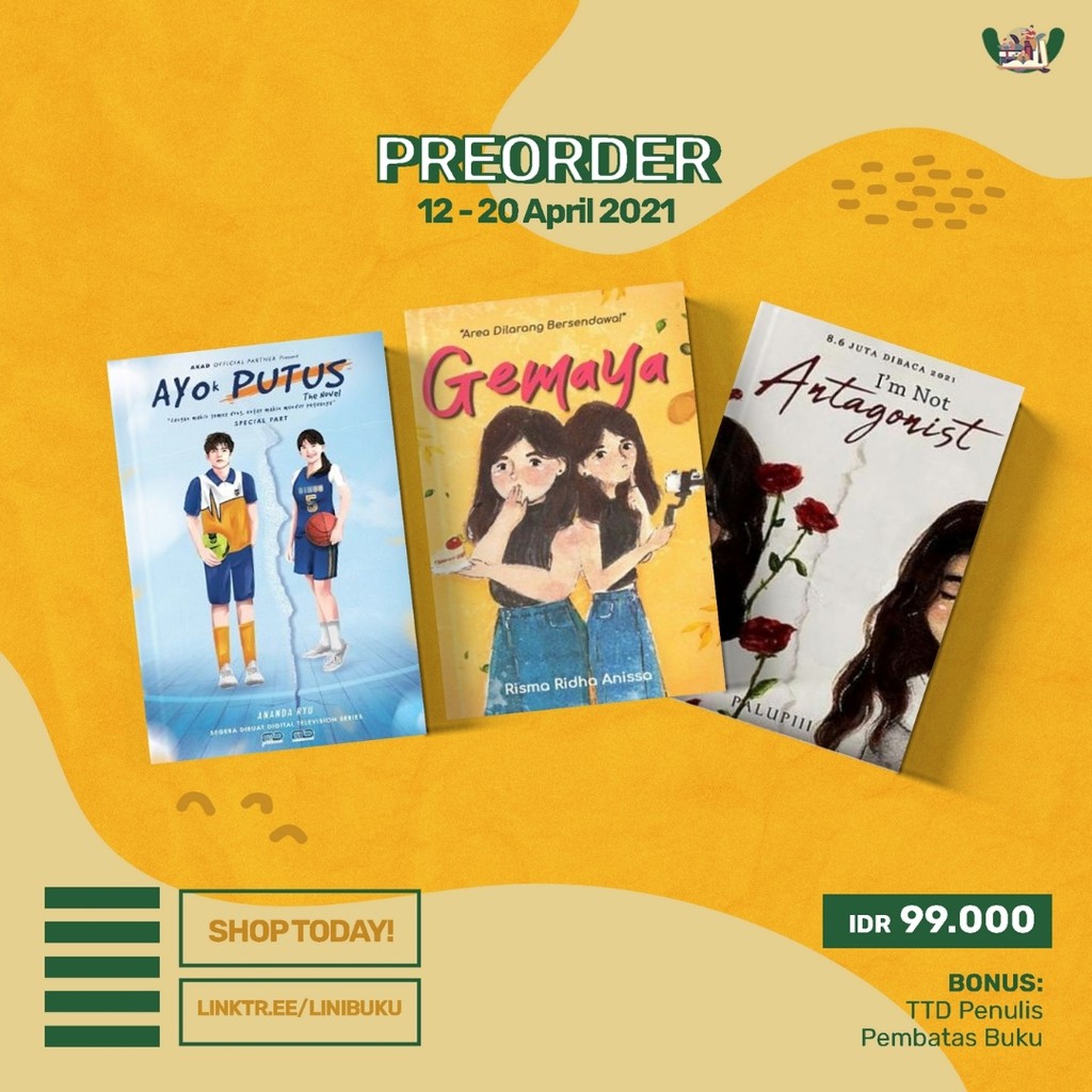Novel Ayo Putus, I'm not Antagonist, dan Gemaya
