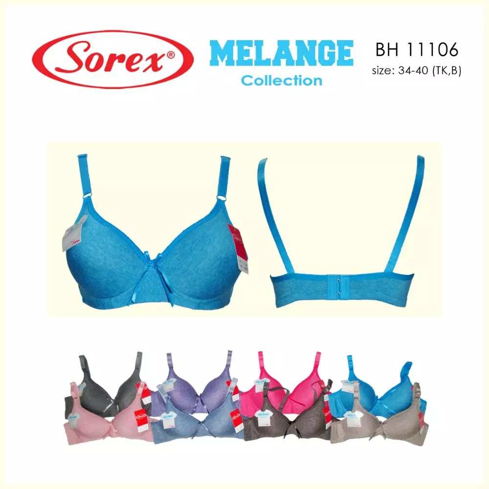 Sorex Bra 11106 Busa Tanpa Kawat | Bra Melange Collection Wanita Dewasa | Open Sorex