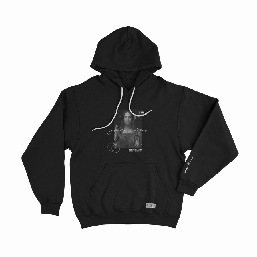 Bepolar Hoodie - GOOD VIBES BLACK