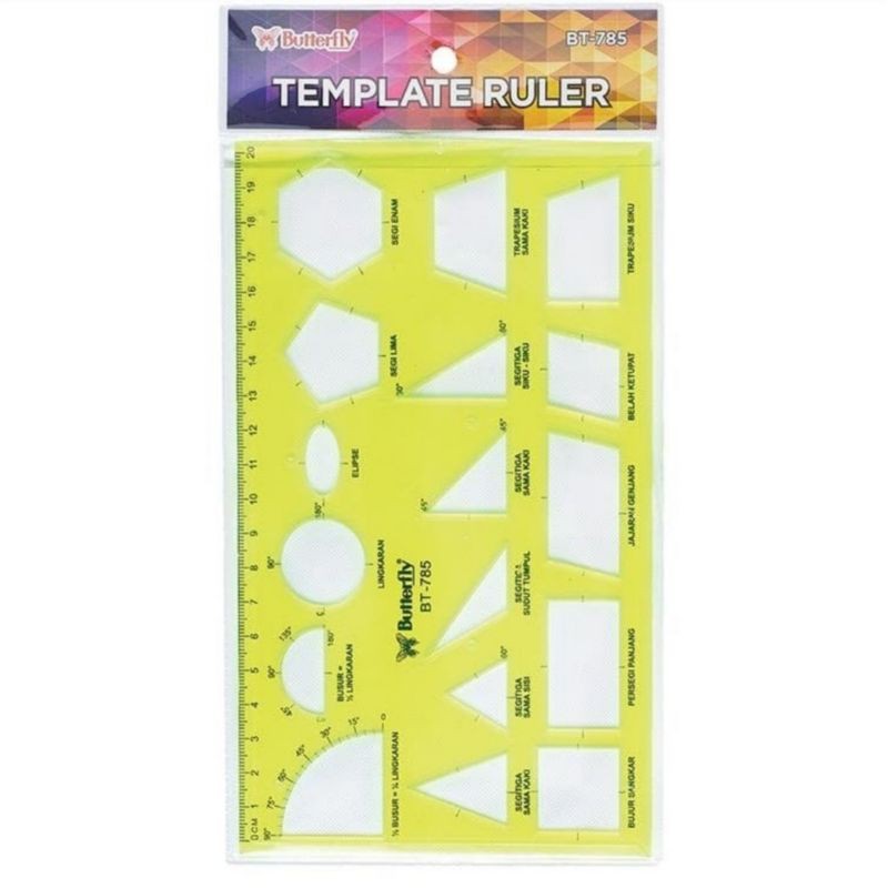 

Butterfly Penggaris BT-785 - Penggaris Bangun Datar Matematika
