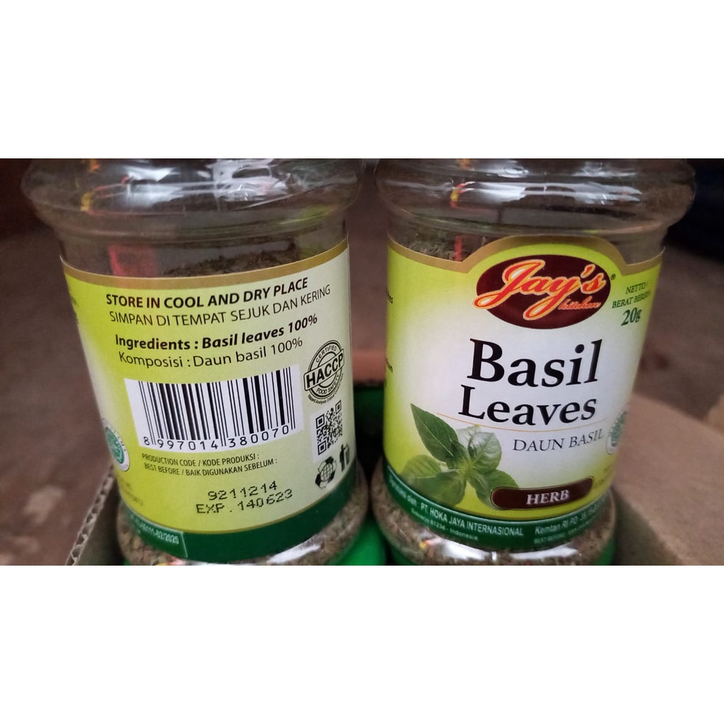 Jay's Jays Basil Leaves / Daun Kemangi Kering 20 gr / 20gr