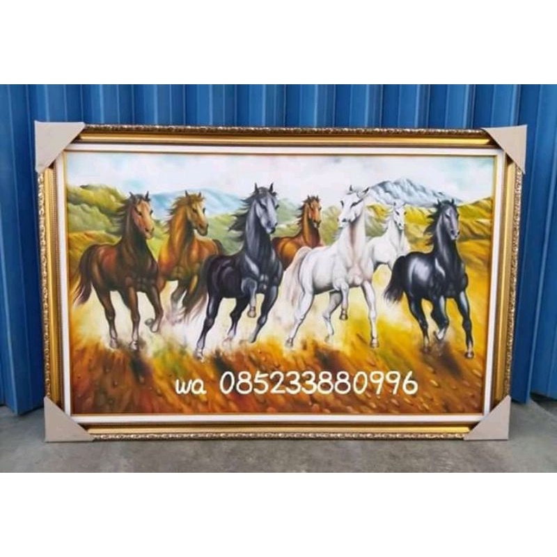 lukisan kuda 85x135cm