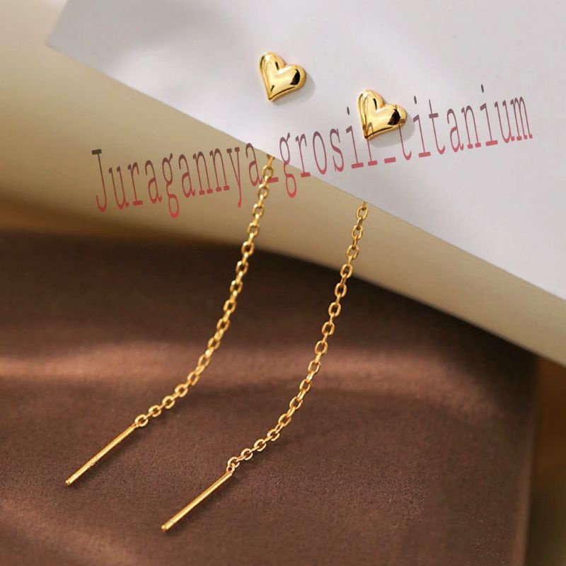 ANTING TITANIUM MODIS LOVE POLOS JUNTAI PERHIASAN ANTI KARAT&amp;ANTI LUNTUR