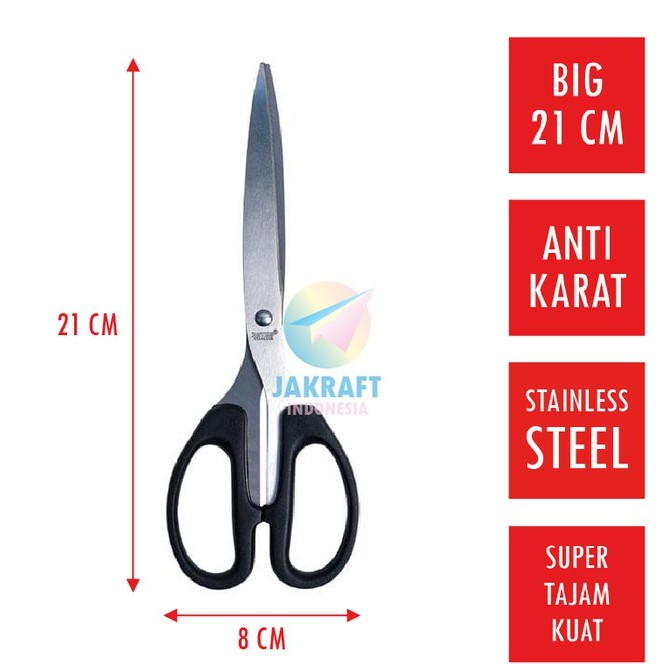 

Gunting Kertas Besar 21 Cm JOYKO SC-848 Tajam Stainless Steel Karakter