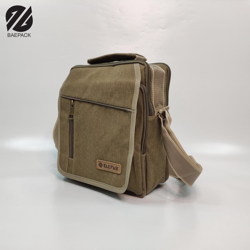 Tas Selempang Cowok Edwin Baepack Khaki / Tas Selempang Pria / Tas bahu Pria / Tas pria original