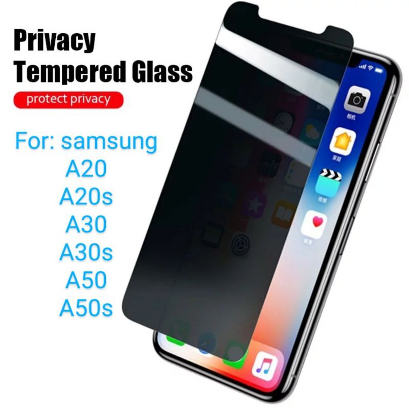 Samsung A20 A20s A30 A30s A50 A50s Antigores Tempered Glass Spy TG Screen Guard protector