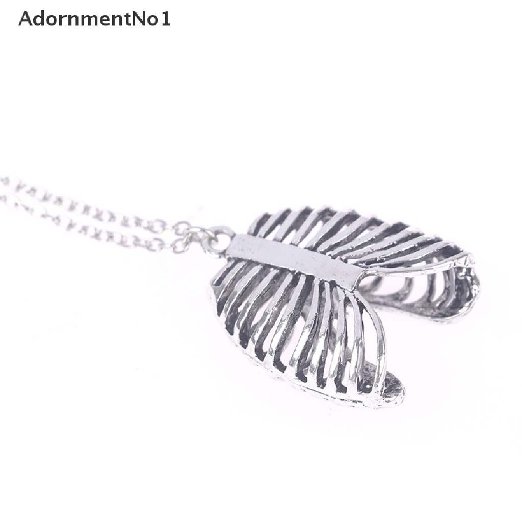 (AdornmentNo1) Kalung Rantai Silver Liontin Kerangka Anatomi Gaya Gothic Vintage Retro Punk Untuk Wanita