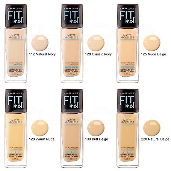 Foundation  Maybelline Fit Me Matte + Poreless Pump 120 Classic Ivory
